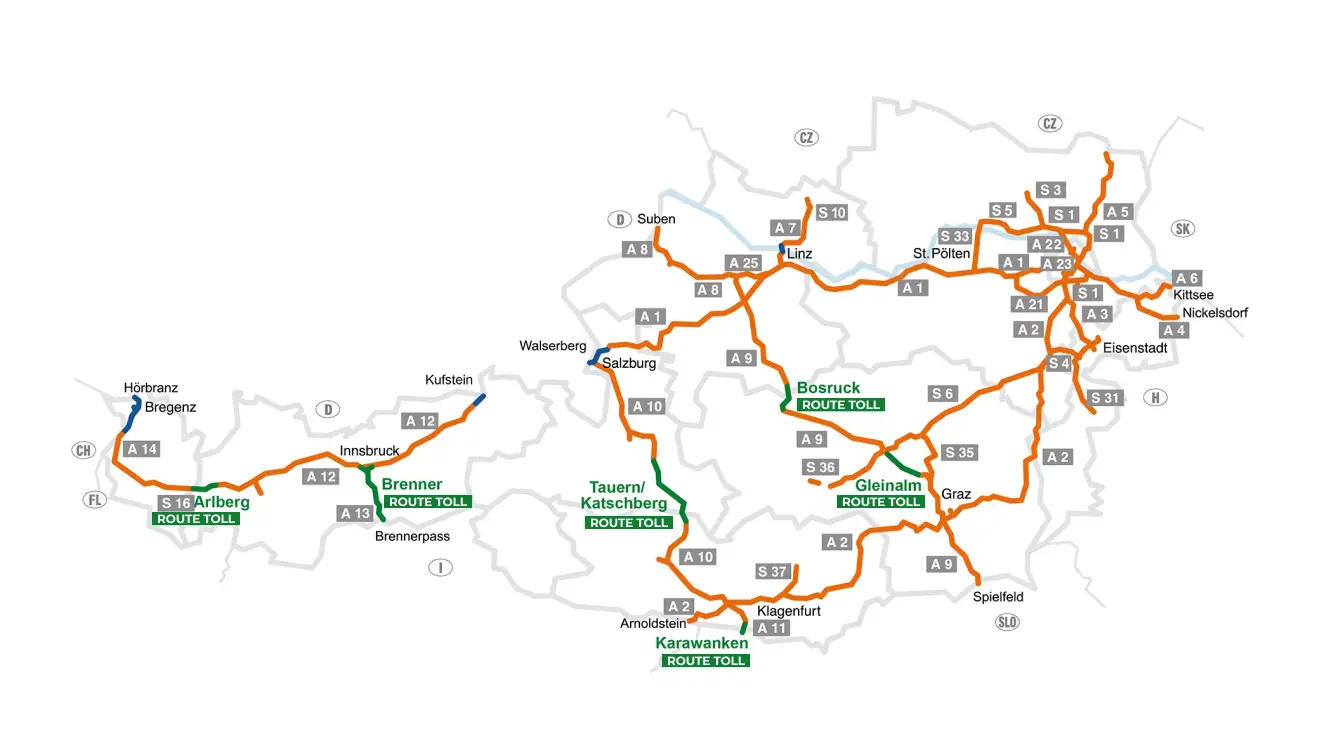Rakouské zpoplatněné silnice