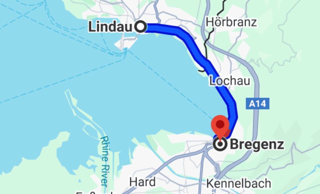 From Lindau to Bregenz without TOLL